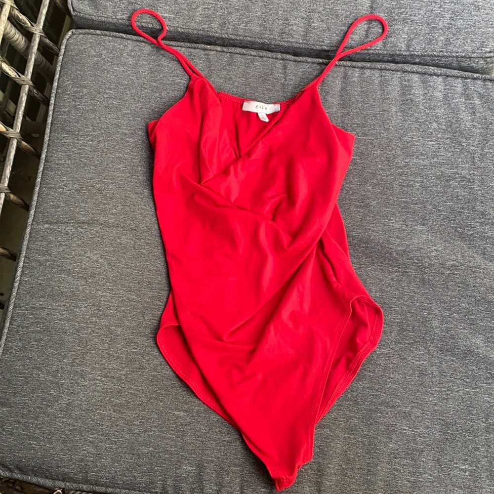 Soft red bodysuit